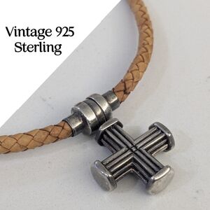 ESPO/SIG JOSEPH ESPOSITO 925 Sterling Silver Cross  Snap Pendant Necklace